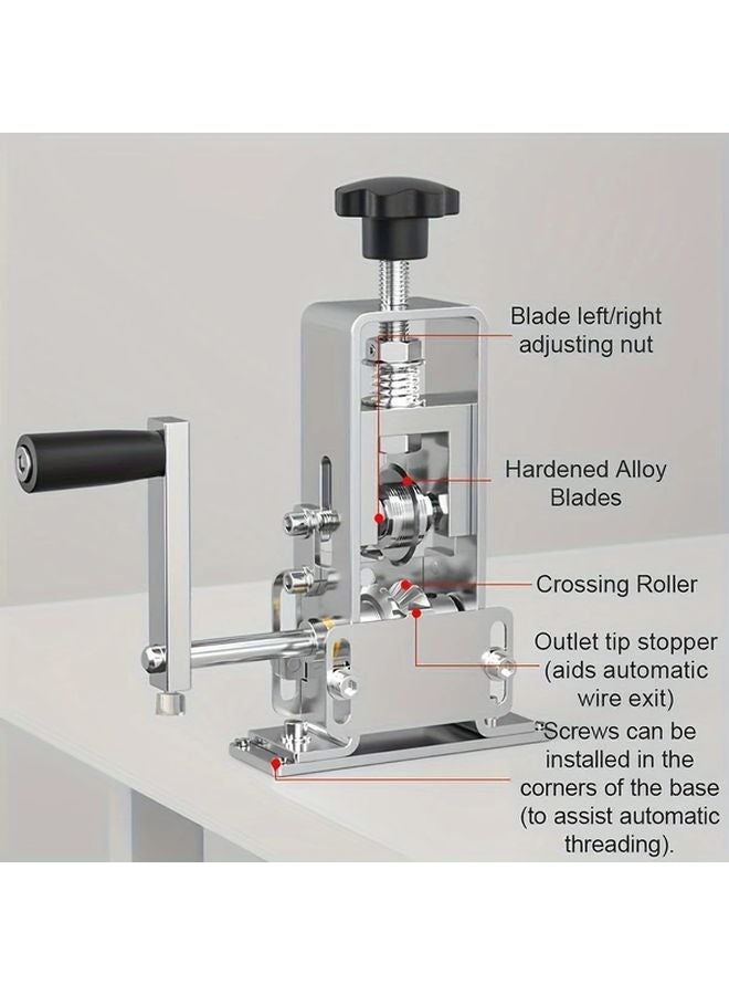 Electric Wire Stripper Tool Manual And Drill Stripping Copper Cable Silvery - Image 3